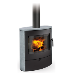 Plieninė krosnelė Romotop Navia 02, muilo akmens apdaila, 8kW