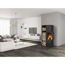 Plieninė krosnelė Romotop Esquina N, su kampiniu stiklu, 8kW