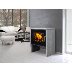 Plieninė krosnelė Romotop Riano N, juodos spalvos, 8kW