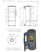 Plieninė krosnelė Romotop Irun N 02, 8kW