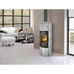 Plieninė krosnelė Romotop Palea 02, muilo akmens apdaila, 6.5kW