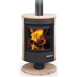 Plieninė krosnelė Romotop Stromboli N04, smėlio akmens apdaila