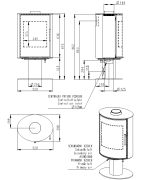Plieninė krosnelė Romotop Laredo T 03, 6.5kW