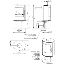 Plieninė krosnelė Romotop Laredo T 03, 6.5kW