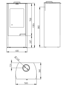 Plieninė krosnelė Romotop Tala 06, 8kW