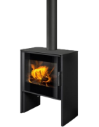 Plieninė krosnelė Romotop Riano N01, juodos spalvos, 8kW