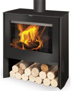 Plieninė krosnelė Romotop Riano 01B, juodos spalvos, 8kW