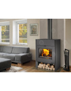Plieninė krosnelė Romotop Riano 01W, su šilumokaičiu, 17kW