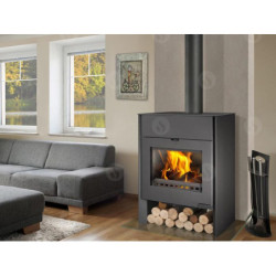 Plieninė krosnelė Romotop Riano 01W, su šilumokaičiu, 17kW