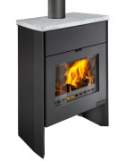 Plieninė krosnelė Romotop Riano 03W, su šilumokaičiu, 17kW