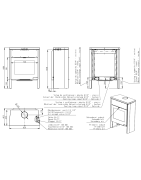 Plieninė krosnelė Romotop Riano 03W, su šilumokaičiu, 17kW