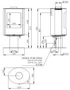 Plieninė krosnelė Romotop Evora T 03, 6.5kW