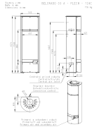 Plieninė krosnelė Romotop Belorado 03A, 6.4kW