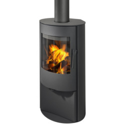 Plieninė krosnelė Romotop Alpera 03, lenktu stiklu, 4kW