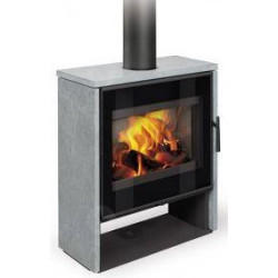 Plieninė krosnelė Romotop Aledo 02, muilo akmens apdaila, 8kW