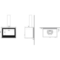 Plieninė krosnelė Axis I800P, 7kW