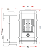 Ketinė krosnelė Invicta Remilly, 10.5 kW
