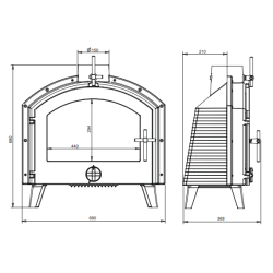 Ketinė krosnelė Invicta Stimo, 7 kW