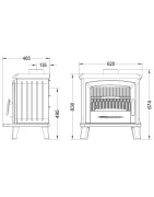 Ketinė krosnelė Invicta Norik, antracito spalvos, 6 kW