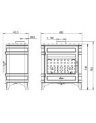 Ketinė krosnelė Invicta Siam, antracito spalvos, 9 kW