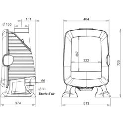 Ketinė krosnelė Invicta Elo S, 7.5 kW