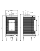 Ketinė krosnelė Invicta Okino, antracito spalvos, 7 kW