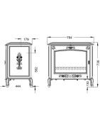 Ketinė krosnelė Invicta Regent, antracito spalvos, 12 kW