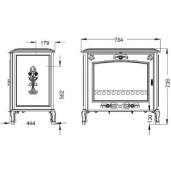Ketinė krosnelė Invicta Regent, antracito spalvos, 12 kW