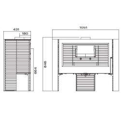 Ketinė krosnelė Invicta Itaya, antracito spalvos, 12 kW