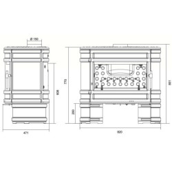 Ketinė krosnelė Invicta Angor, antracito spalvos, 12 kW