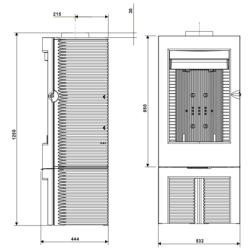Ketinė krosnelė Invicta Argos, antracito spalvos, 8 - 18 kW