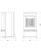 Ketinė krosnelė Invicta Orense, antracito spalvos, 5 - 12 kW
