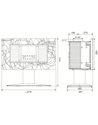 Ketinė krosnelė Invicta Symphonia, antracito spalvos, 8 - 18 kW