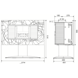 Ketinė krosnelė Invicta Symphonia, antracito spalvos, 8 - 18 kW