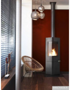 Ketinė krosnelė Invicta Moai, antracito spalvos, 5 - 12 kW