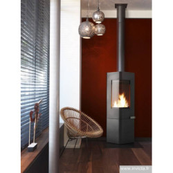 Ketinė krosnelė Invicta Moai, antracito spalvos, 5 - 12 kW