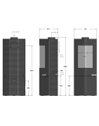 Ketinė krosnelė Invicta Moai, antracito spalvos, 5 - 12 kW