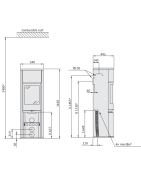 Plieninė krosnelė Nibe Contura C690:2 Style, 3 - 9 kW
