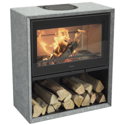 Plieninė krosnelė Nibe Contura 320TG, juoda, 5 - 9 kW