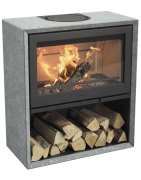 Plieninė krosnelė Nibe Contura 320T, juoda, 5 - 9 kW