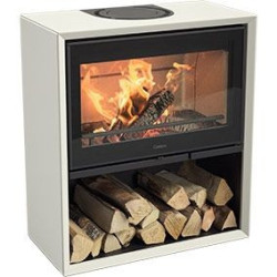 Plieninė krosnelė Nibe Contura 310G, balta, 5 - 9 kW