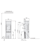 Plieninė krosnelė Nibe Contura C596:3 Style, pilka, 3 - 7 kW
