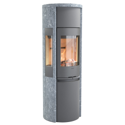 Plieninė krosnelė Nibe Contura 596T Style, pilka, 3 - 7 kW