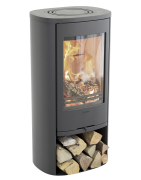 Plieninė krosnelė Nibe Contura C810:1, pilka, su ketiniu viršumi