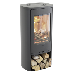 Plieninė krosnelė Nibe Contura C810:1, pilka, su ketiniu viršumi