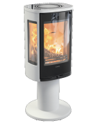 Plieninė krosnelė Nibe Contura C886G:2 Style, balta, 3 - 7 kW