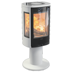 Plieninė krosnelė Nibe Contura C886G:2 Style, balta, 3 - 7 kW