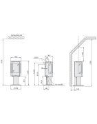 Plieninė krosnelė Nibe Contura C886:1 Style, juoda, 3 - 7 kW
