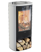 Plieninė krosnelė Nibe Contura C810G:2 Style, balta, 3 - 7 kW