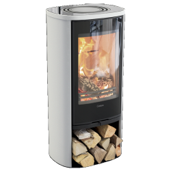 Plieninė krosnelė Nibe Contura C810G:2 Style, balta, 3 - 7 kW